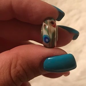 Pandora Charm Peacock Print